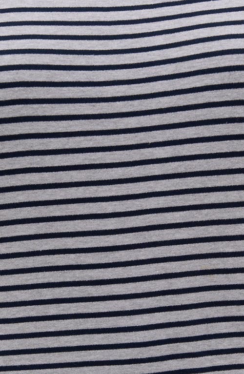 Shop Bench . Masina Stripe Raglan Sleeve T-shirt In Grey Marl