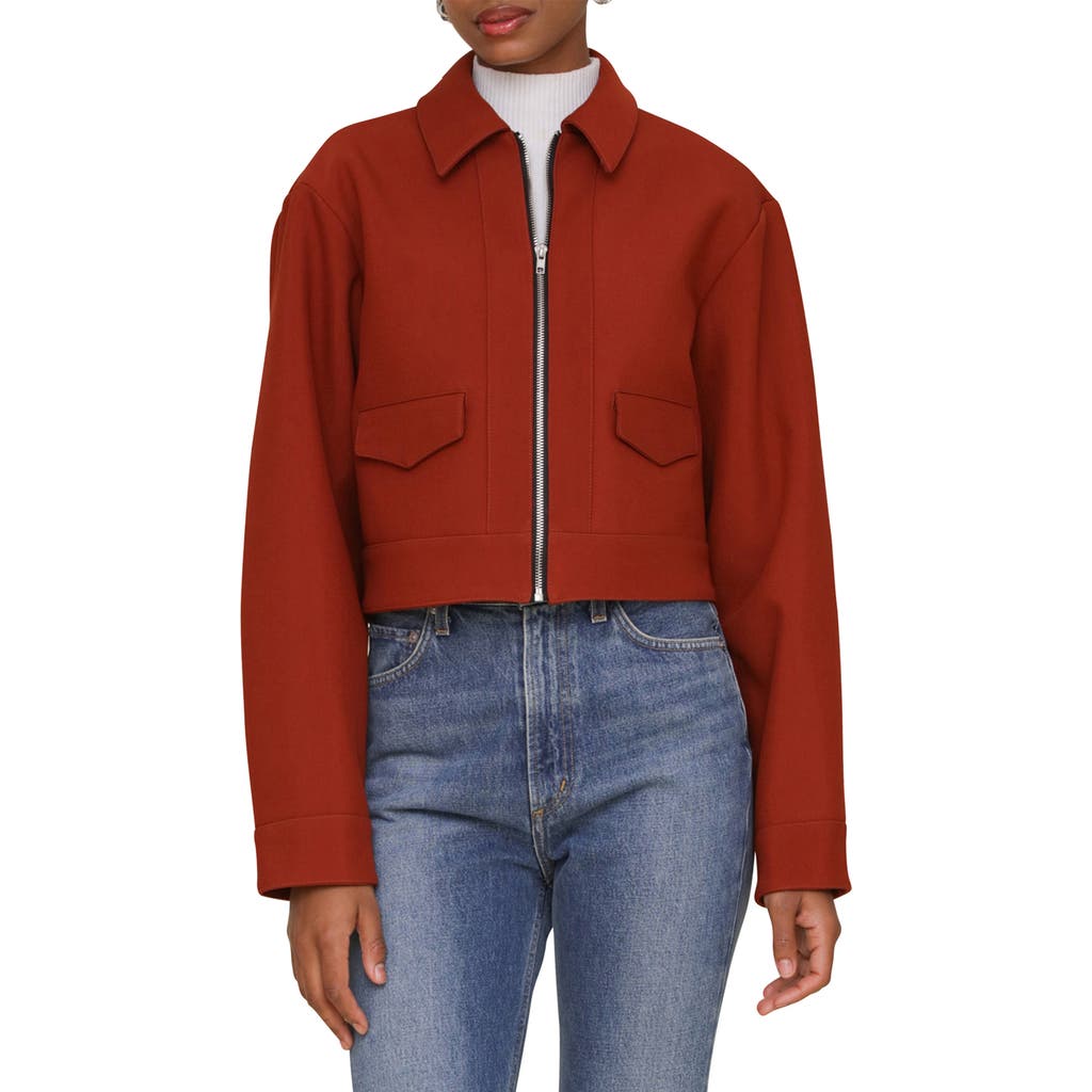 Avec Les Filles Barrel Sleeve Jacket In Rust