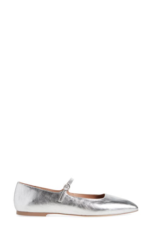 Shop Nordstrom Mary Jane Flat In Silver Metallic