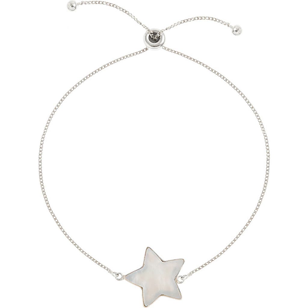 Freya Rose Women's White / Silver Adjustable Star Bracelet Sterling Silver In Silver