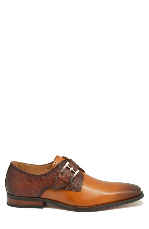 La Milano Albans Monk Shoe In Tan Dark Brown