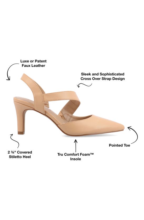 Journee Collection Scarlett Pointed Toe Pump In Natural