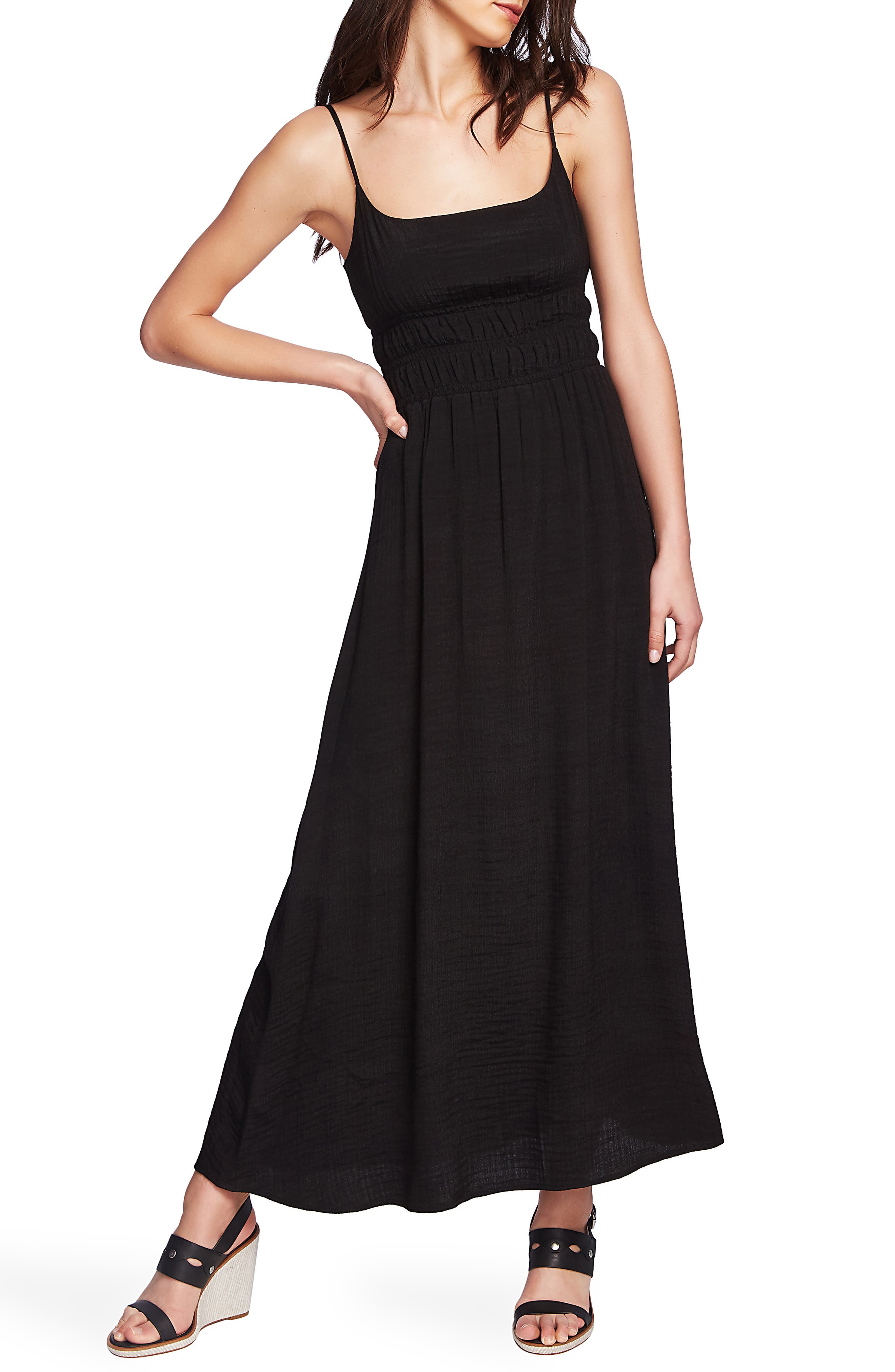 1.state Cinched Maxi Dress, Black