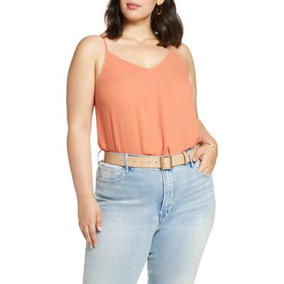 Plus Size Halogen V-Neck Camisole, Coral