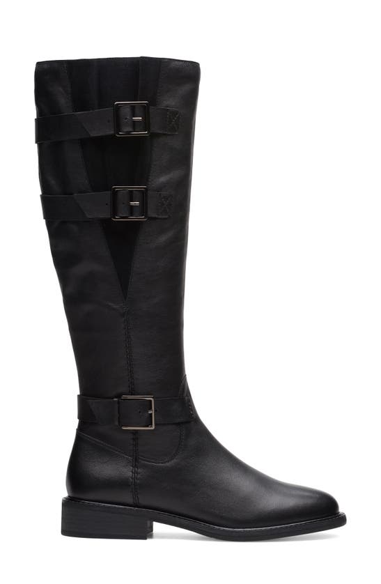 Clarks Cologne Up Knee High Boot In Black Leather