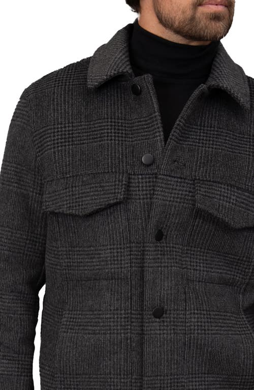 Bagatelle Double Faced Jacket In Charcoal Houndstooth