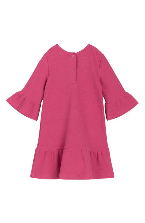 Shop Miles The Label Kids' Long Sleeve Cotton Dress In Pink