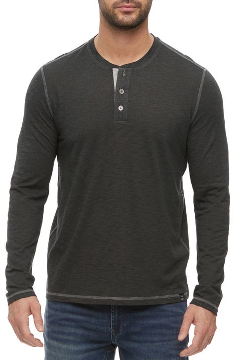 Hayes Long Sleeve Henley T-shirt Deep Blue