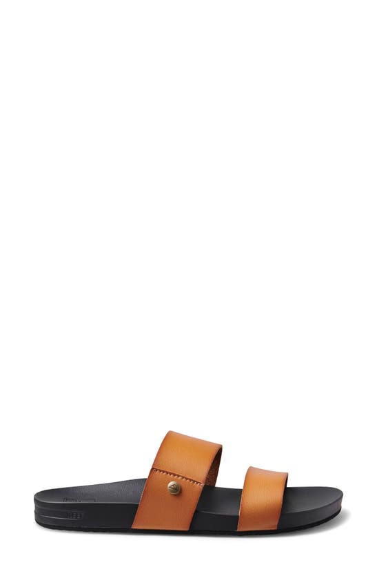 Reef Cushion Bounce Vista Slide Sandal In Cognac Black