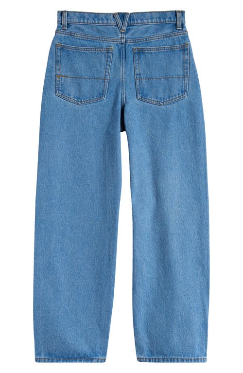 Shop Vans Kids' B Check-5 Baggy Denim Jeans In Stonewash Blue