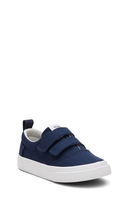 Shop Toms Kids' Fenix Double Strap Sneaker In Navy