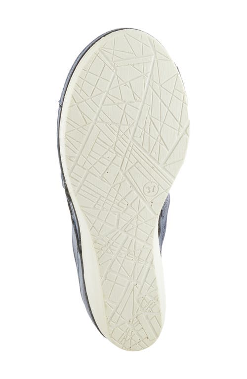 Flexus By Spring Step Dreiser Platform Wedge Slide Sandal In Navy