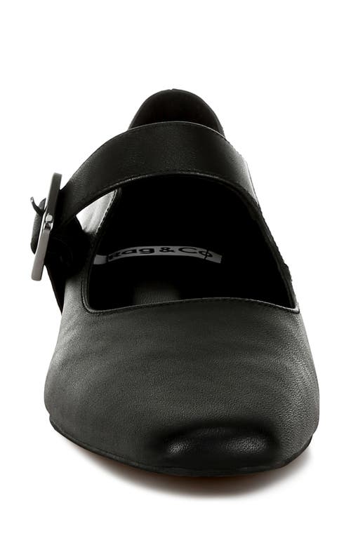 Rag & Co Vernis Mary Jane Flat In Black