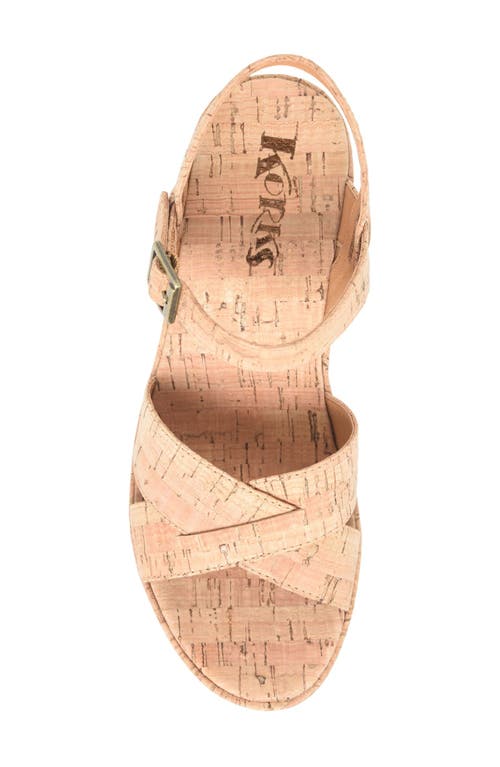 Korks Denica Wedge Sandal In Natural Cork