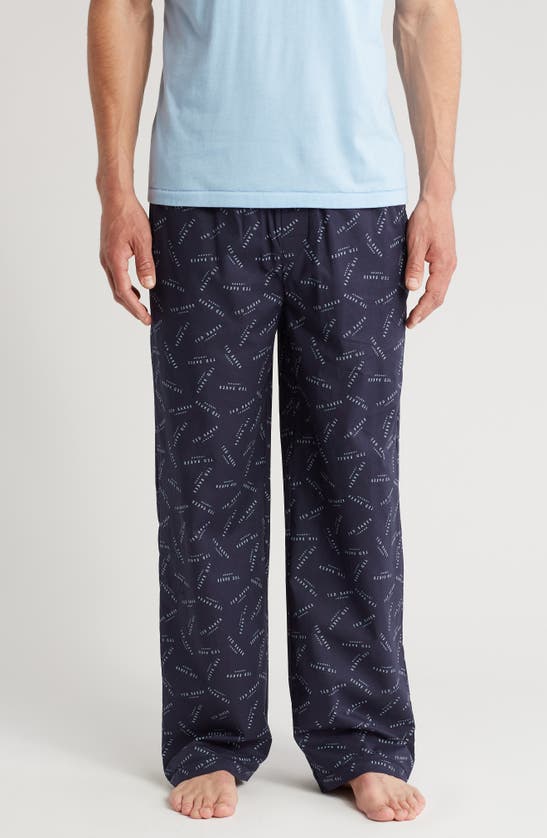 Shop Ted Baker London Luxe Cotton Poplin Pajama Pants In Spring Blues Scatter