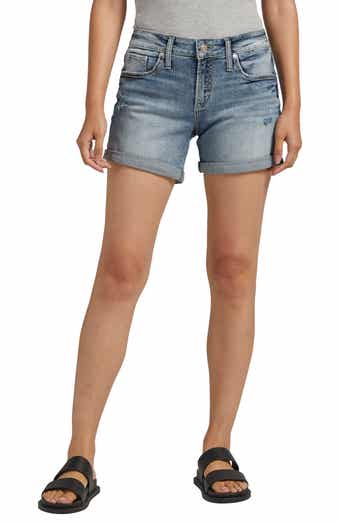 Boyfriend jean shorts distressed sales