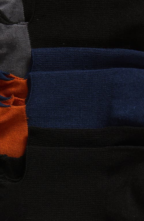 Shop Hue Assorted 3-pack Arch Hug Cotton Blend Liner Socks In Navy