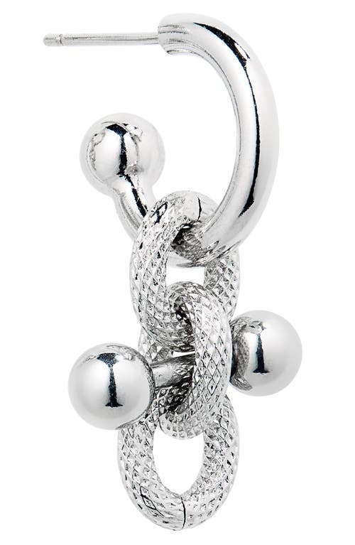 Justine Clenquet Blake Huggie Hoop Earrings In Palladium
