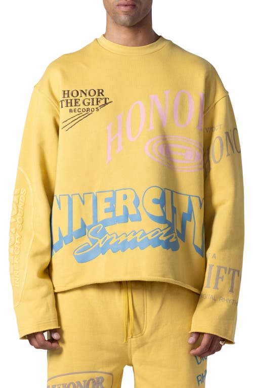 Shop Honor The Gift Studio Oversize Graphic Sweatshirt In Yellow