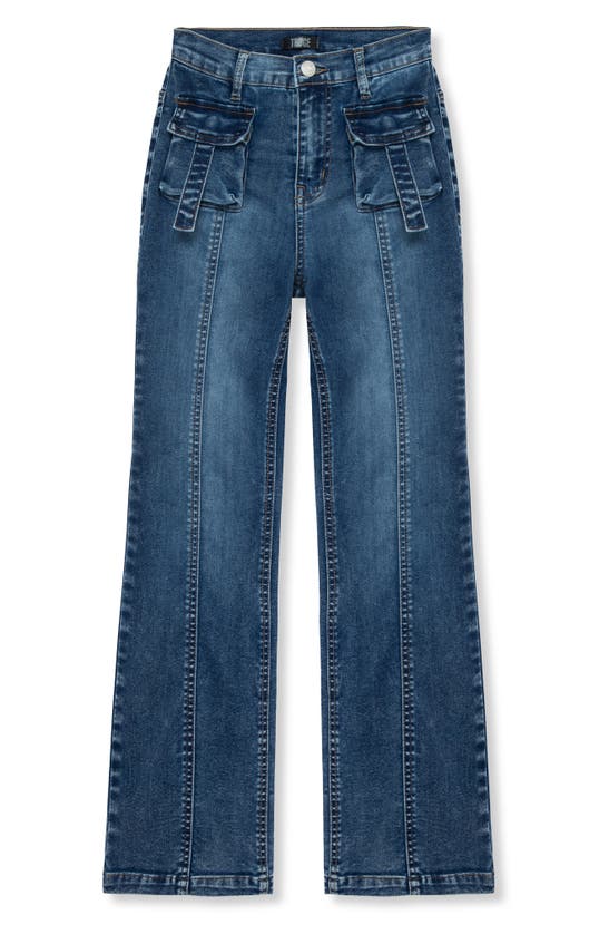 Shop Truce Kids' Seamed Flare Jeans In Denim