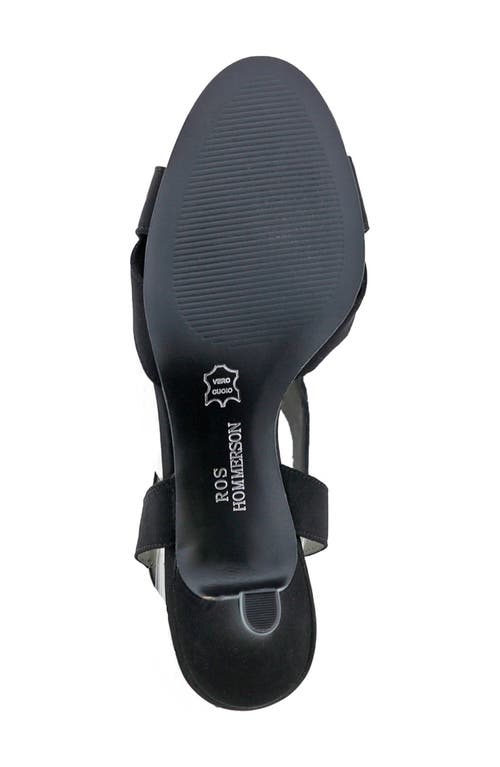 Ros Hommerson Lucky Slingback Kitten Heel Sandal In Black Micro