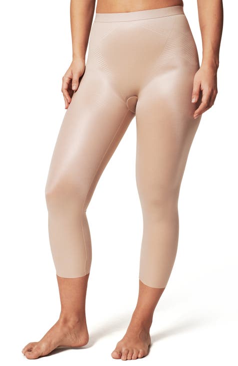 Women's Organic Cotton & Spandex Beige Leggings, Black White Beige