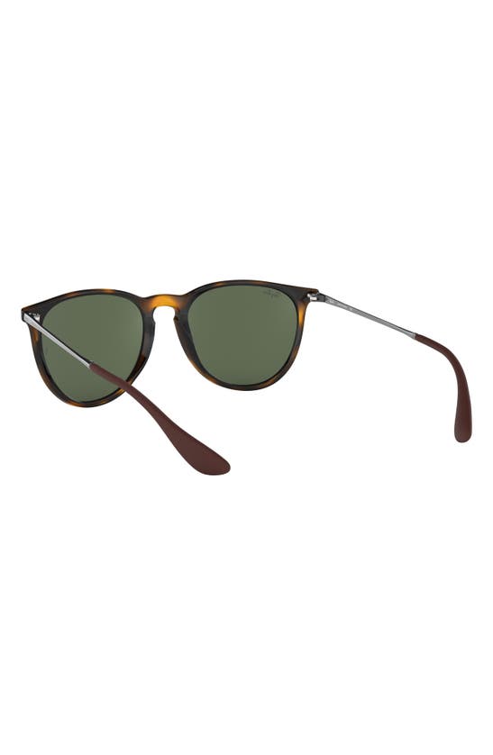 Ray Ban Erika 54mm Sunglasses In Lite Havana/ Green Solid
