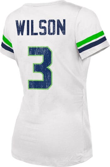 Men's Nike Russell Wilson White Seattle Seahawks Name & Number T-Shirt