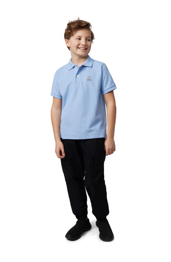 Shop Psycho Bunny Kids' Classic Piqué Polo In Serenity