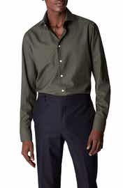 Eton Slim Fit Blue Plaid Mélange Button-Up Shirt | Nordstrom
