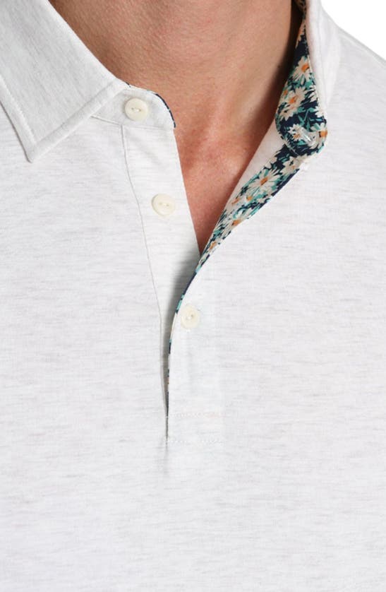 Jachs Stretch Polo In Ivory