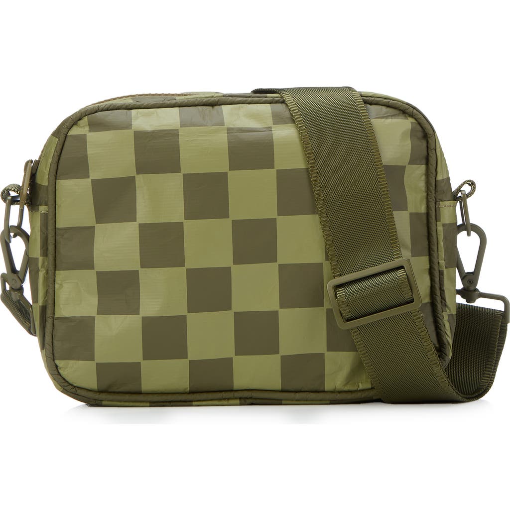 Aloha Collection Le Tour Checkmate Water Resistant Tyvek® Crossbody Bag in Limu/Olive