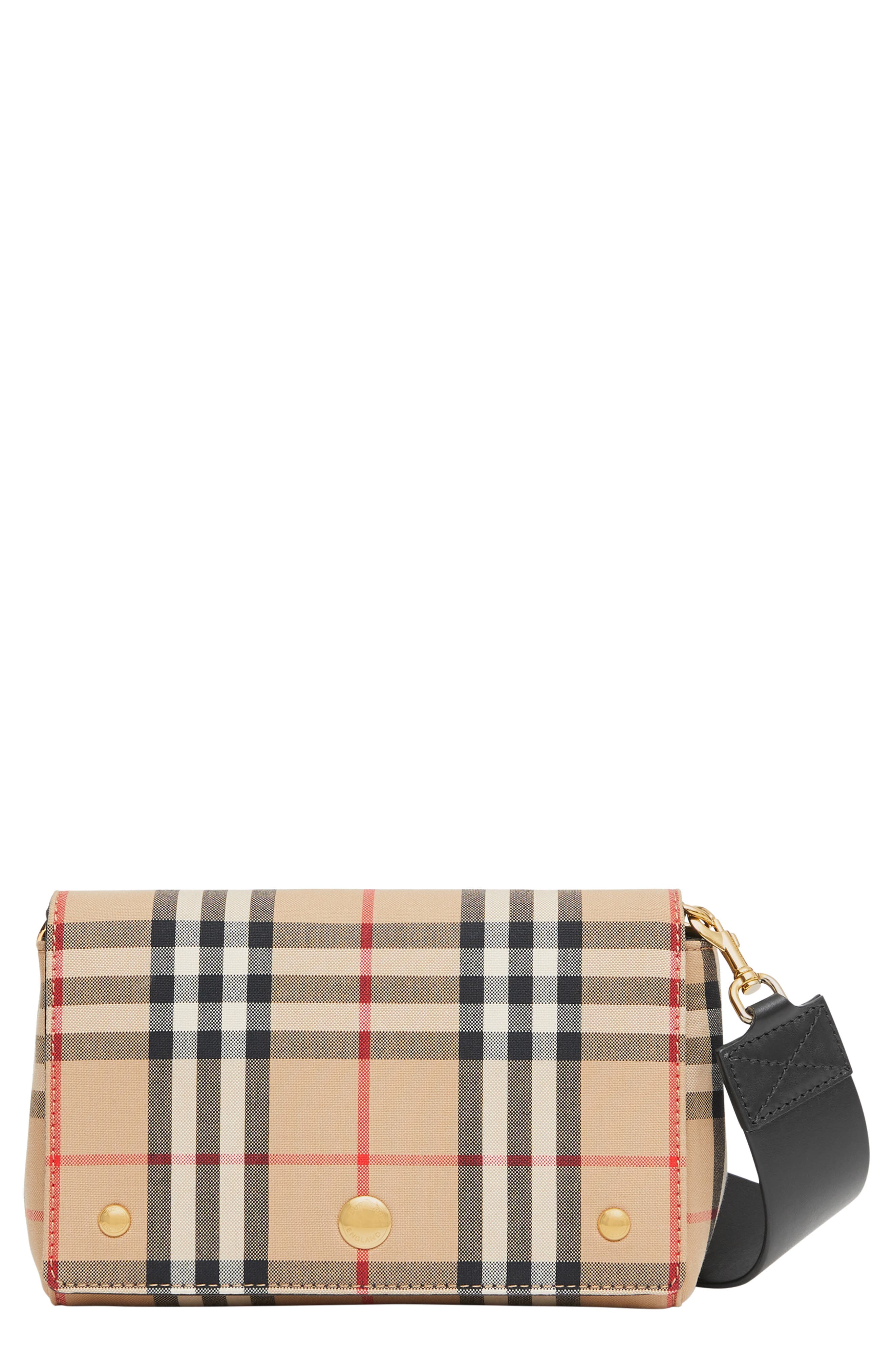 Burberry Note Vintage Check & Leather Crossbody Bag Nordstrom