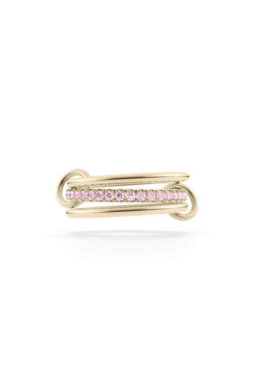 Spinelli Kilcollin Tigris Pavé Pink Sapphire Linked Rings in Yellow Gold at Nordstrom, Size 7
