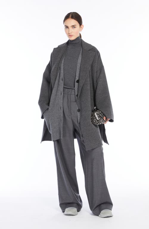 Shop Weekend Max Mara Nella Virgin Wool & Alpaca Wrap Coat In Medium Grey