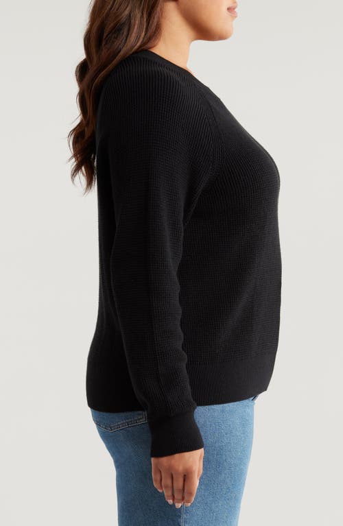 TREASURE & BOND TREASURE & BOND COTTON THERMAL STITCH SWEATER 