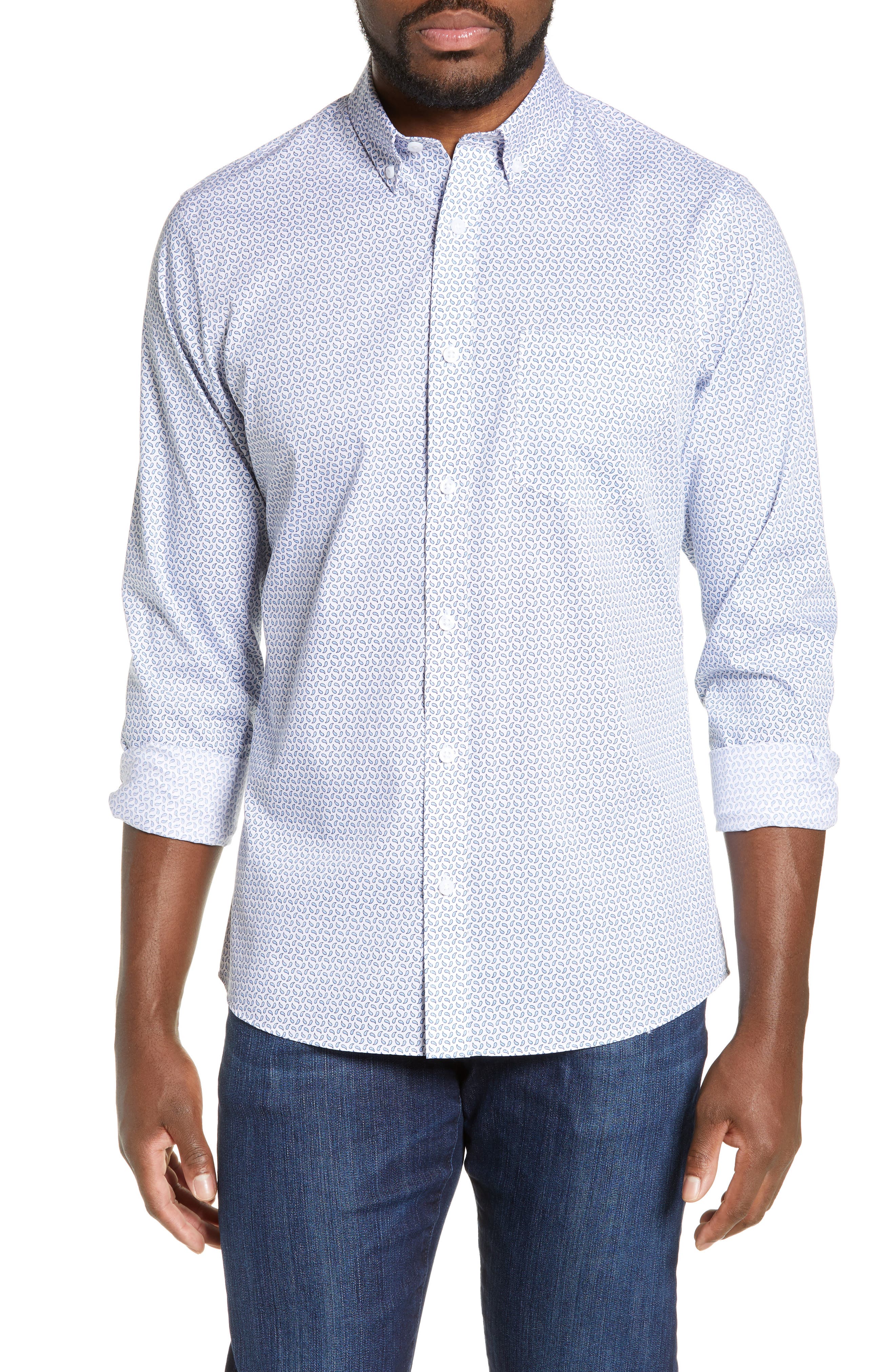 Nordstrom Shop Regular Fit Print Sport Shirt