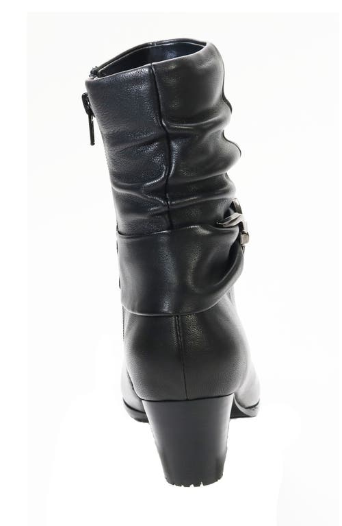David Tate Corona Slouch Bootie In Black Lamb