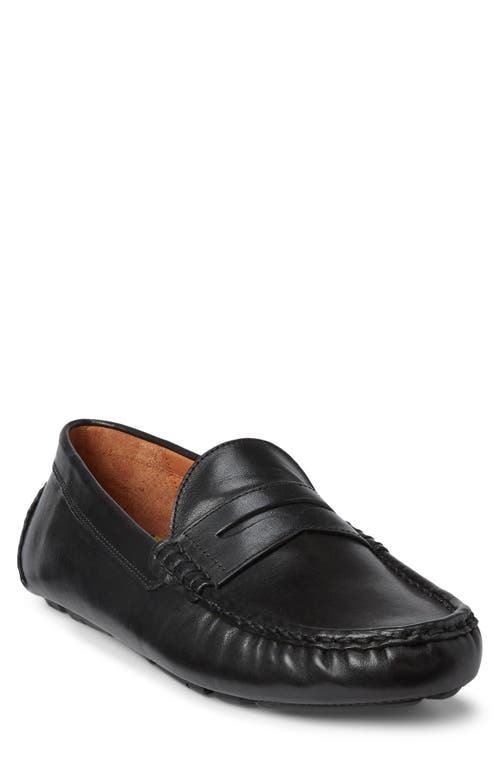 Shop Polo Ralph Lauren Anders Penny Driver Loafer In Black