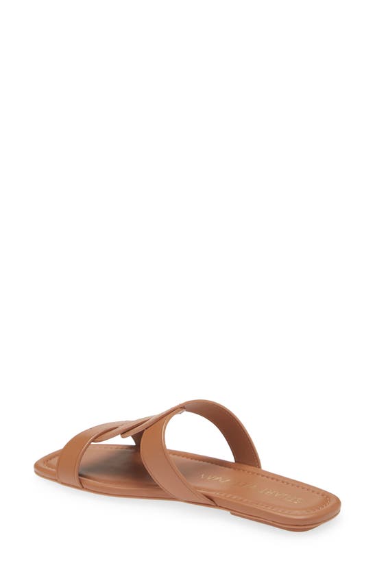 Shop Stuart Weitzman Ibiza Slide Sandal In Tan