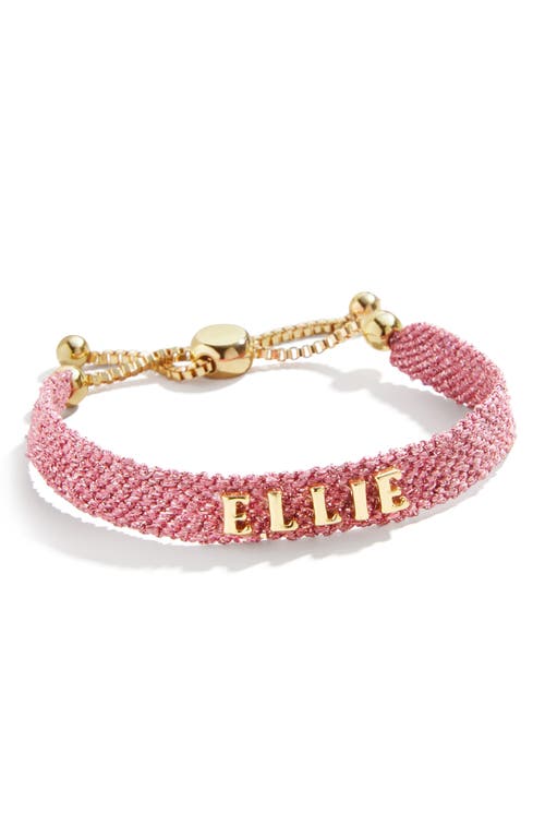 BaubleBar Custom Metallic Woven Slider Bracelet in Pink at Nordstrom