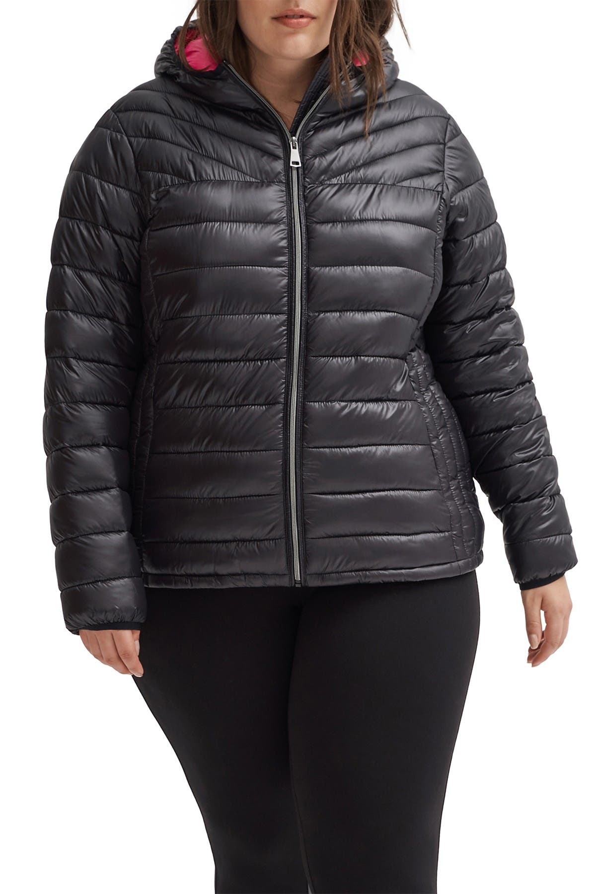 plus size lightweight puffer coat