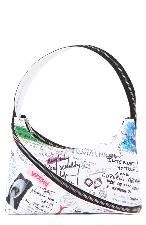 Coperni Swipe Zip Baguette Leather Handbag in Multicolor