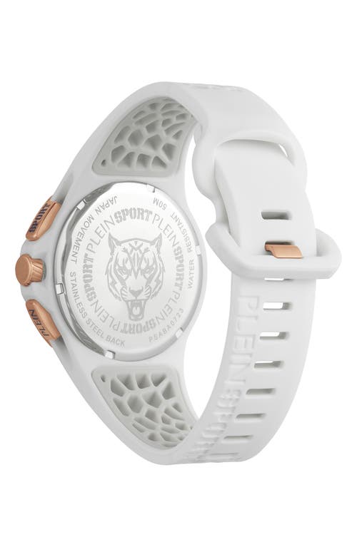 Philipp Plein Sport Camo Dial Three-hand Quartz Silicone Strap Watch, 43mm In Rosegold