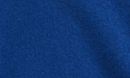 Shop Moncler Kids' Embroidered Logo Virgin Wool Crewneck Sweater In Blue