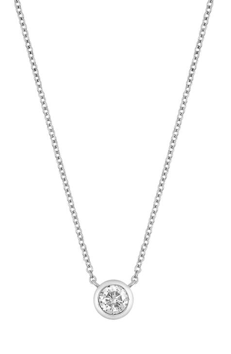 14K Gold Diamond Bezel Pendant Necklace - 0.16 ctw. (Nordstrom Exclusive)