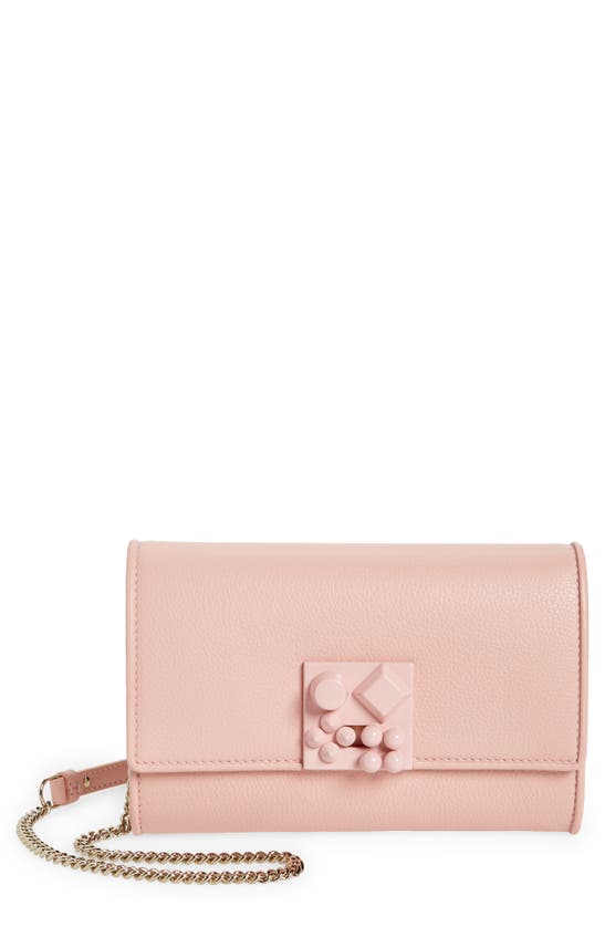 Christian Louboutin Carasky Empire Leather Clutch In Rosy/ Rosy | ModeSens