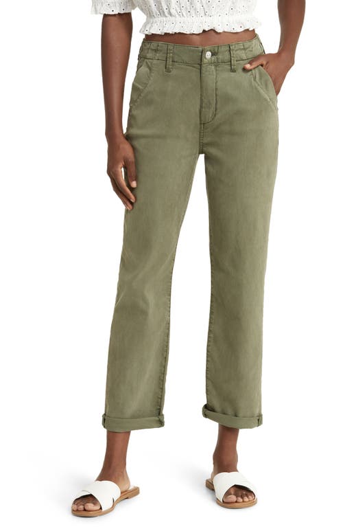 PAIGE Drew Relaxed Straight Leg Pants Vintage Ivy Green at Nordstrom,