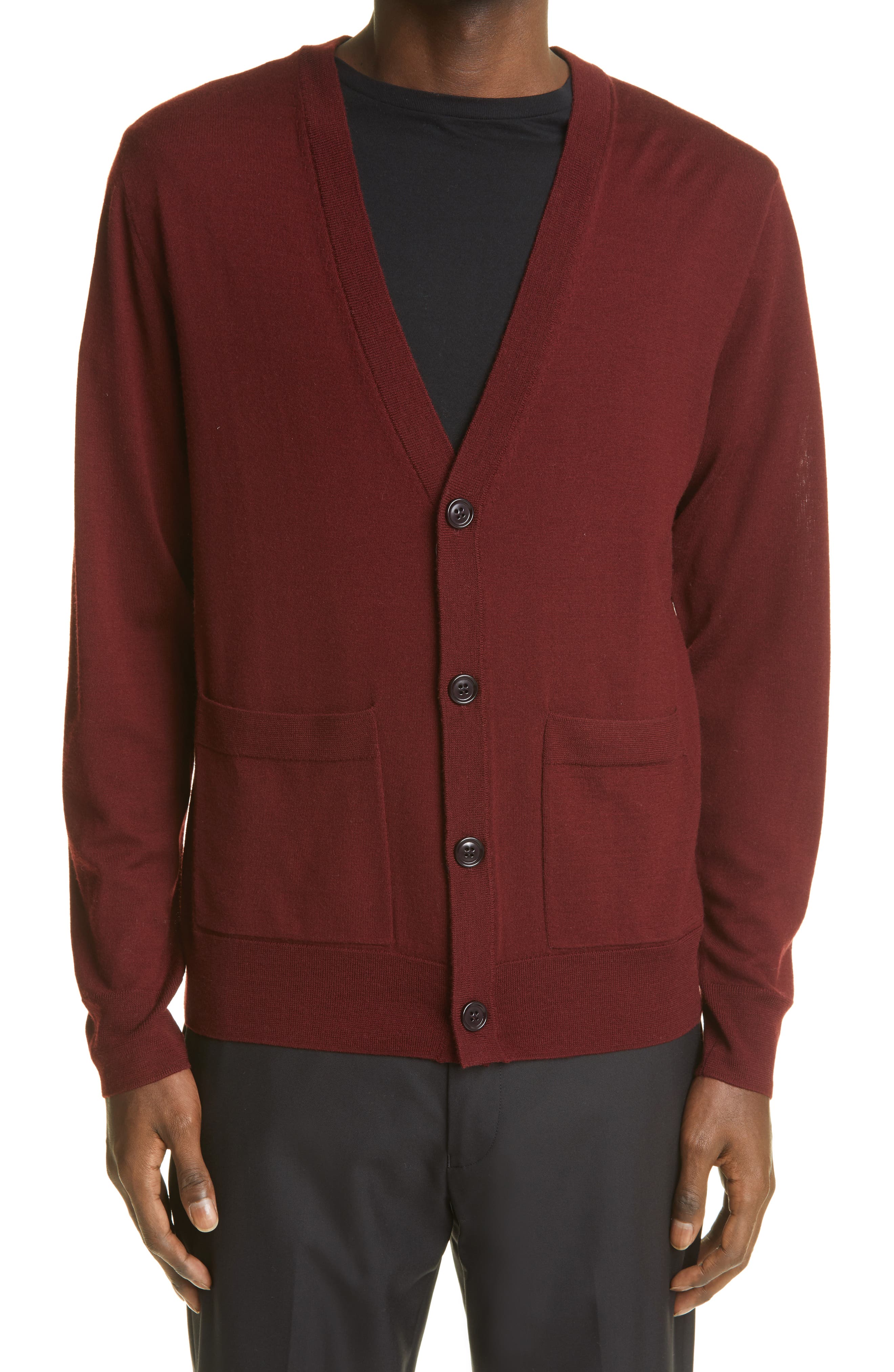 red wool jumper mens