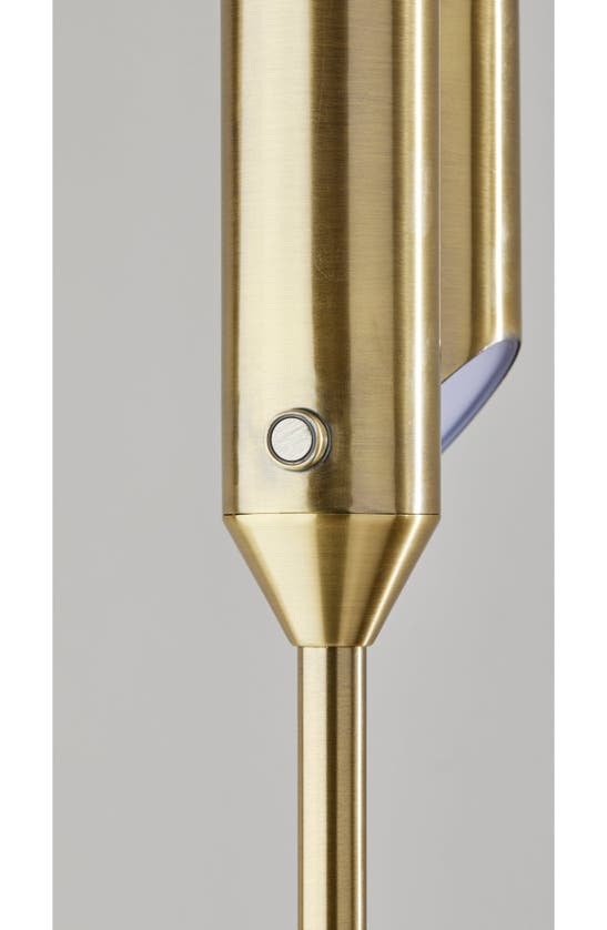 Adesso Lighting Vega Led Torchiere Floor Lamp In Antique Brass